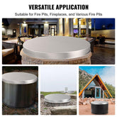 Fire Pit Cover 20 inch Portable Spark Screen Stainless Steel Metal Easy Opening Accessory for Outdoor Wood Burning Fire Pit Patio and Backyard